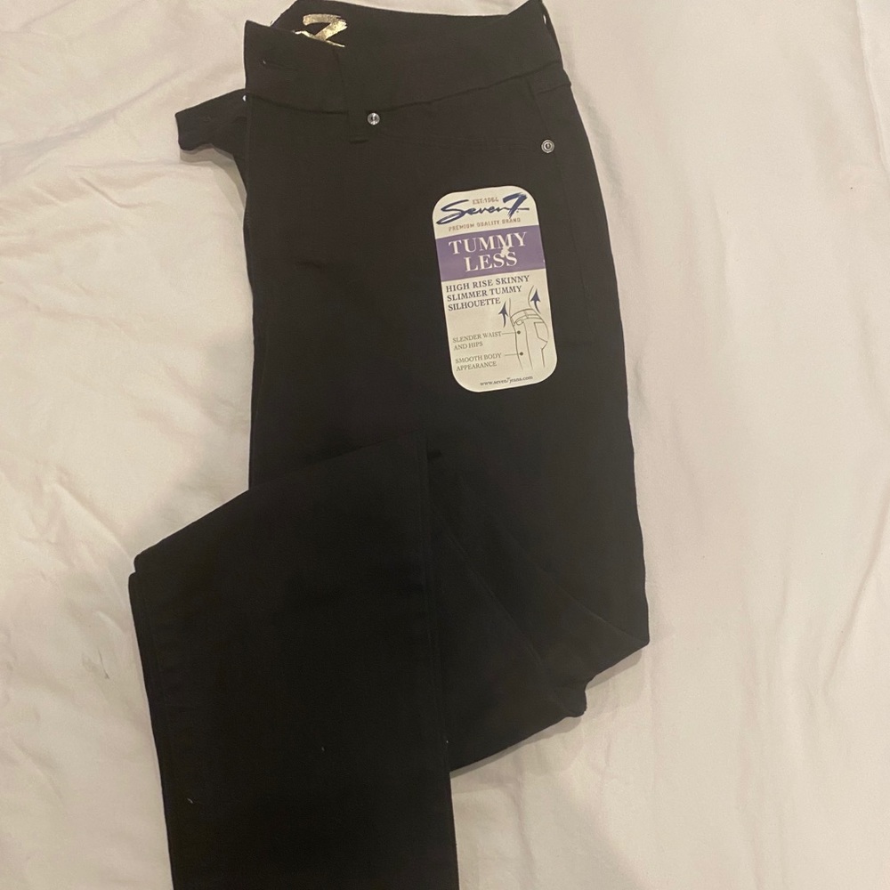 Seven Black jeans tummy-less high rise